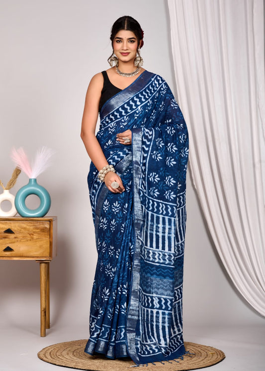 Linen Saree