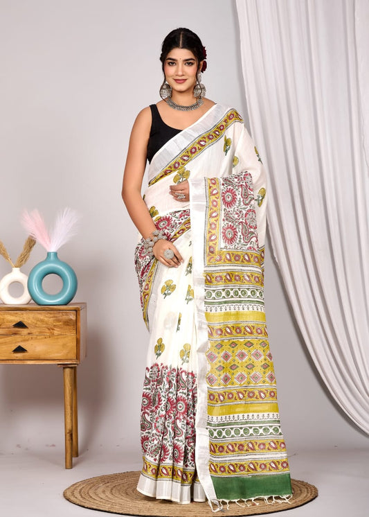 Linen Saree