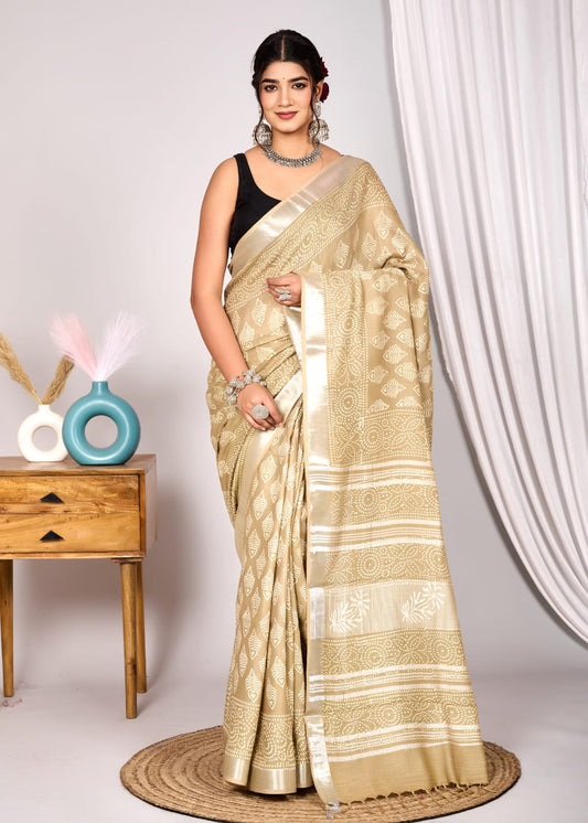 Linen Saree