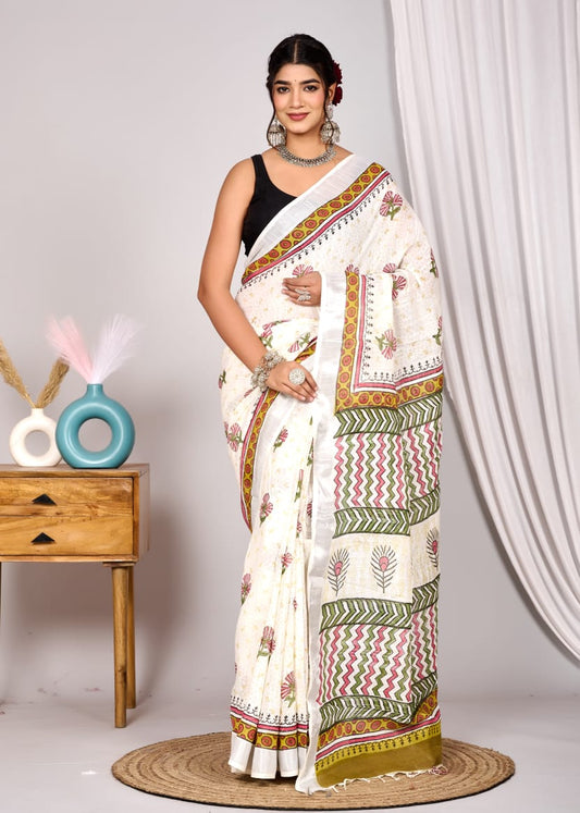 Linen Saree