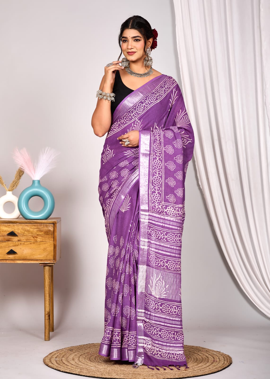 Linen Saree