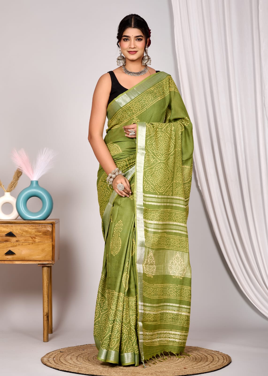 Linen Saree