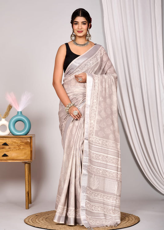 Linen Saree