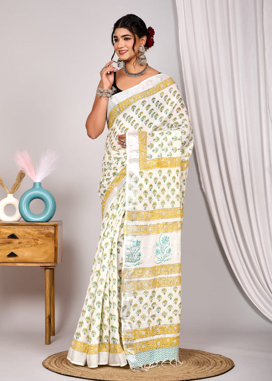 Linen Saree