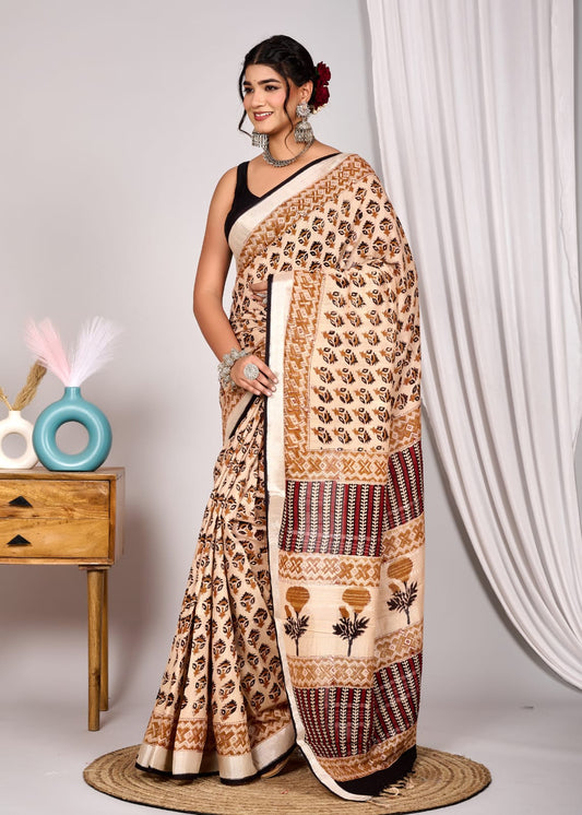 Linen Saree