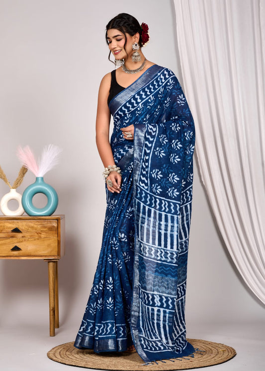 Linen Saree