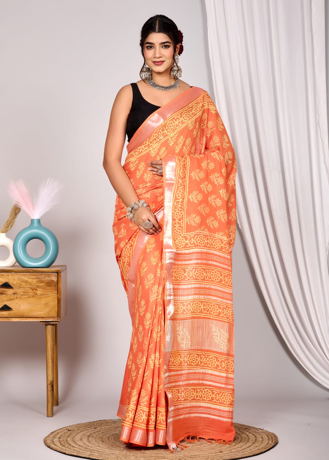 Linen Saree