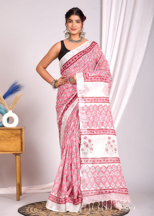 Linen Saree