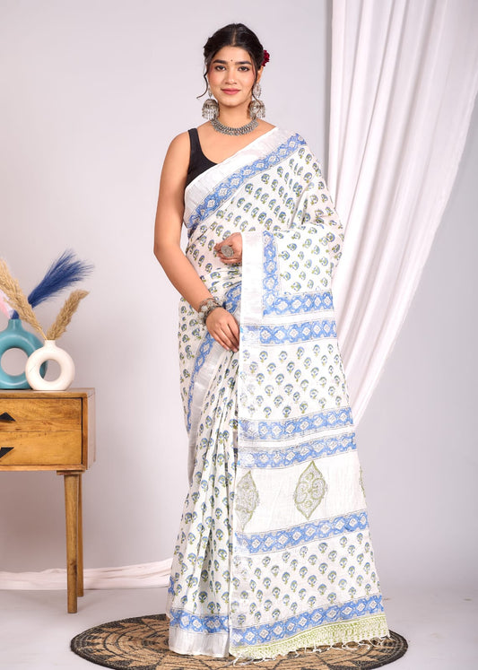 Linen Saree