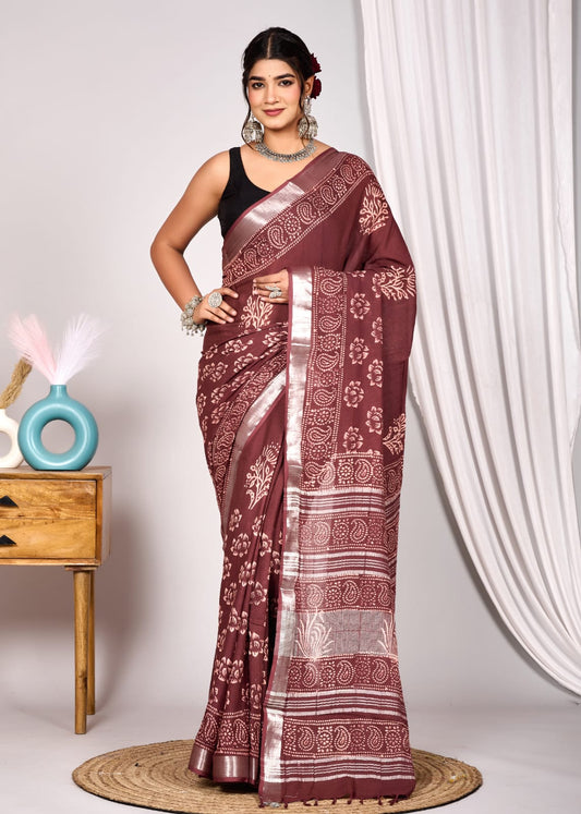 Linen Saree