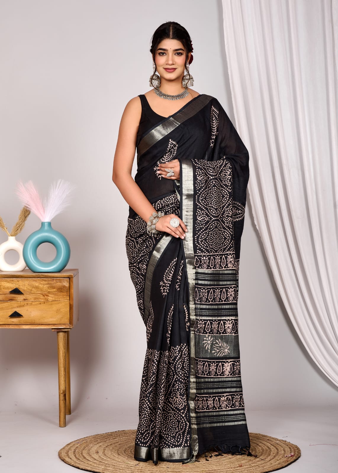 Linen Saree