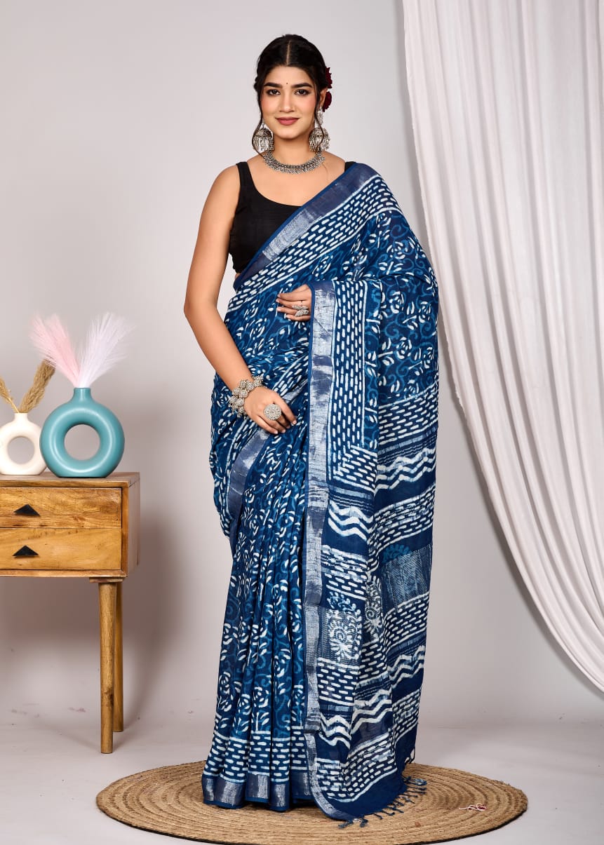 Linen Saree